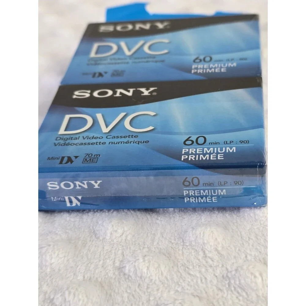 Sony DVC Digital Video Cassette 2 Pack Mini DV 60 Min Premium Tapes DVM60PRR New